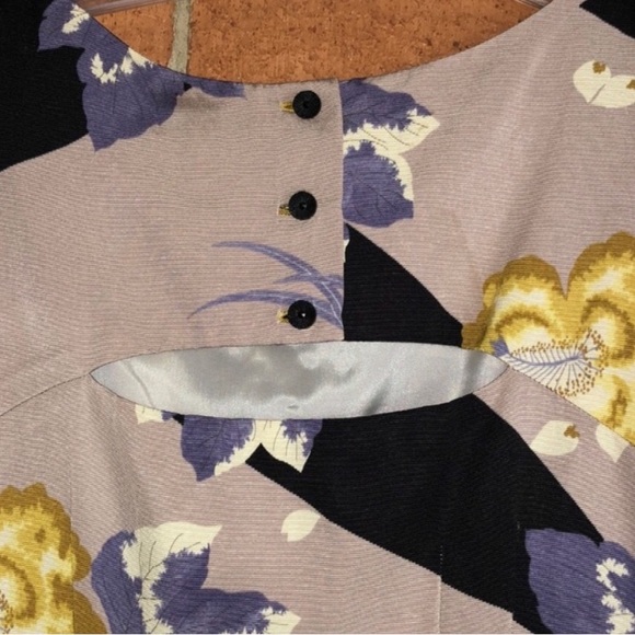 Anthropologie Leifsdottir Silk Dress Floral Purple - Picture 9 of 10